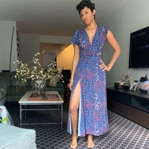 French Connection Blue Cari Maxi Dress